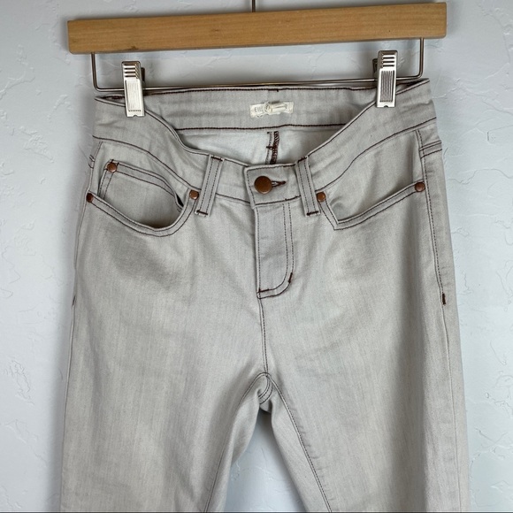 Eileen Fisher Mineral Grey Low Rise Cropped Skinny Jeans Women's Size 2‎ Petite - Picture 4 of 7